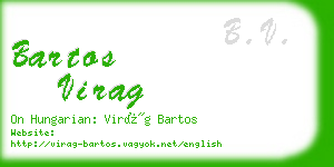 bartos virag business card